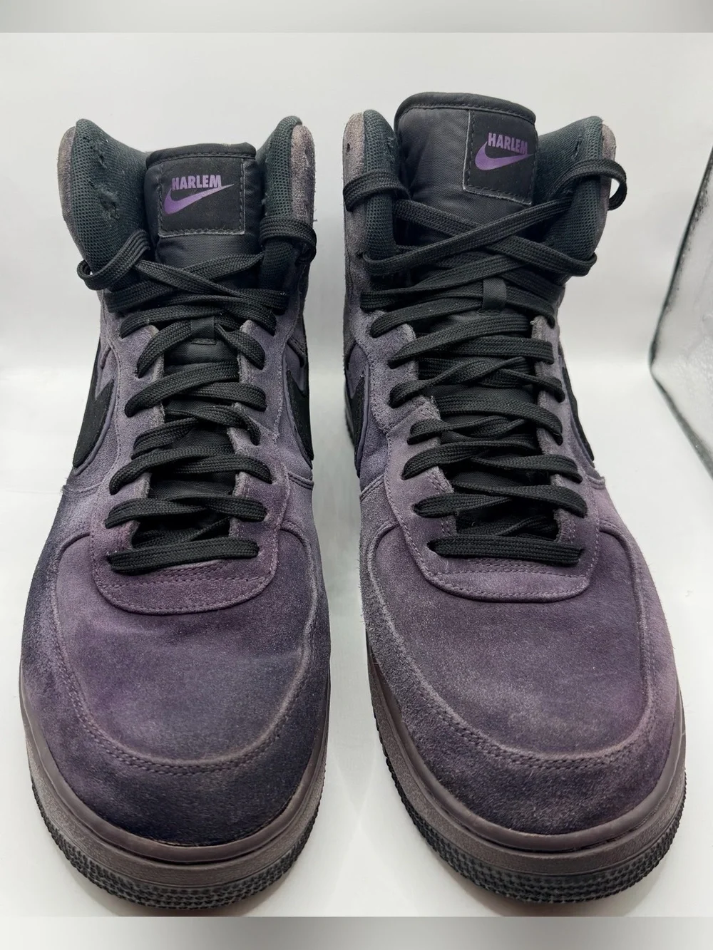 Nike Air Force 1 High ‘07 QS Harlem Mens Size 12 Purple Suede Shoes 573967-500